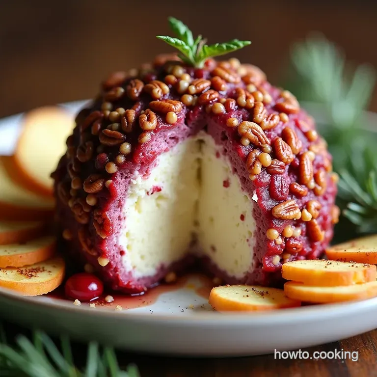 Easy Cranberry Pecan Cheese Ball Recipe for Holidays