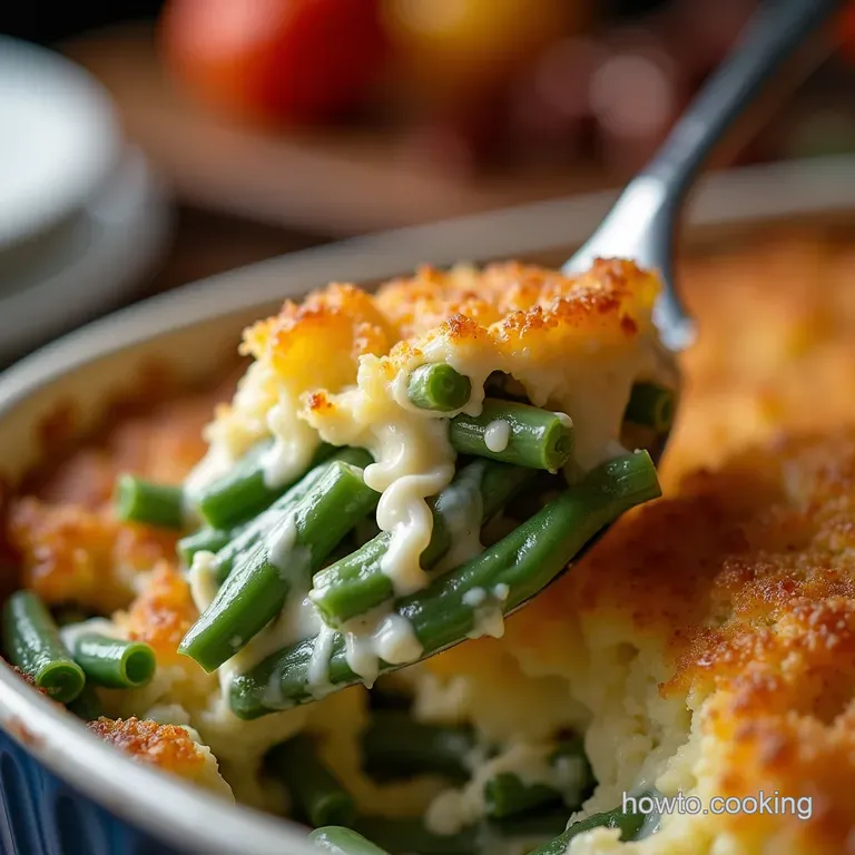 The Ultimate Cream Cheese Green Bean Casserole All Grown Up presentation