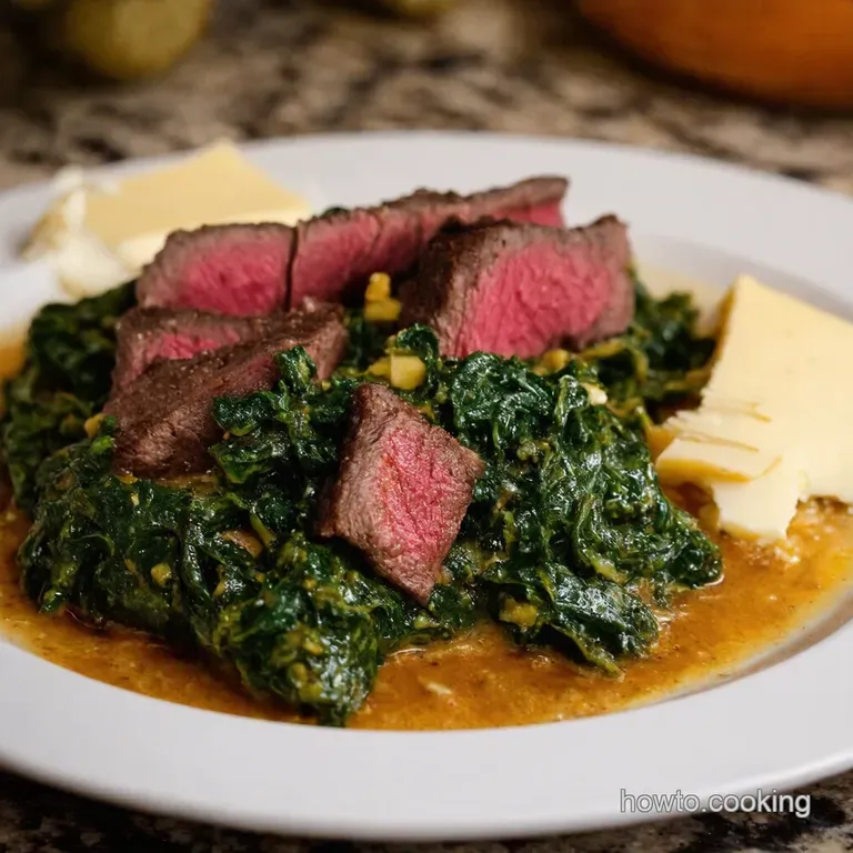 Creamed Spinach with Gruy&egrave;re Steakhouse Style presentation