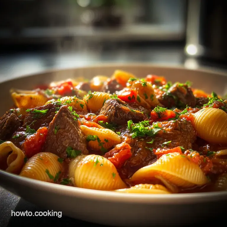 Creamy Beef and Shells One-Pot
