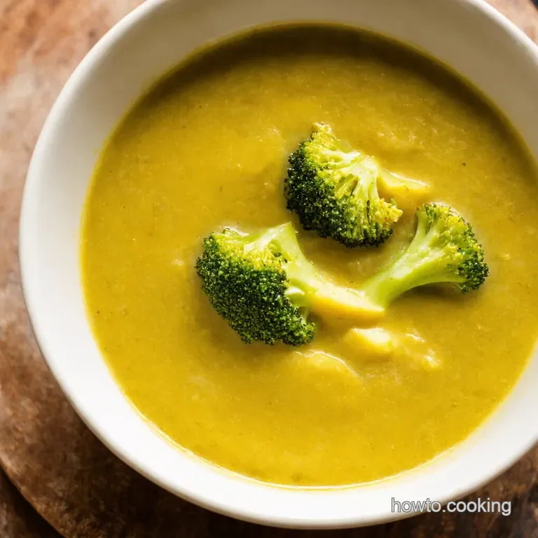 Creamy Broccoli Potato Soup presentation