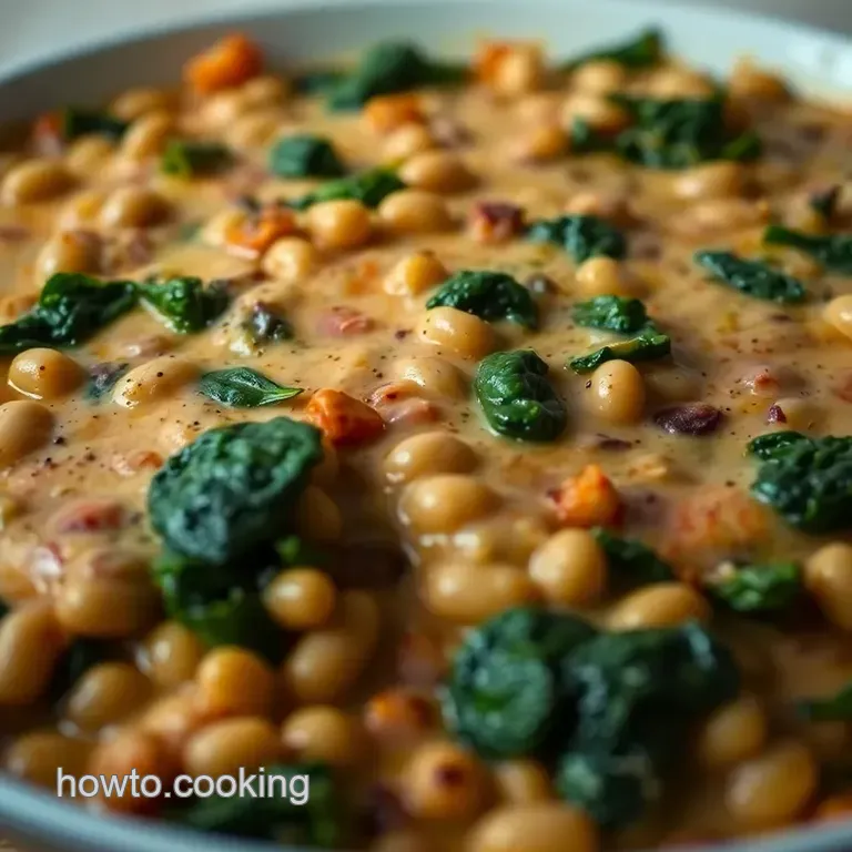 Creamy Butter Bean Lasagna with Spinach and Cheese presentation