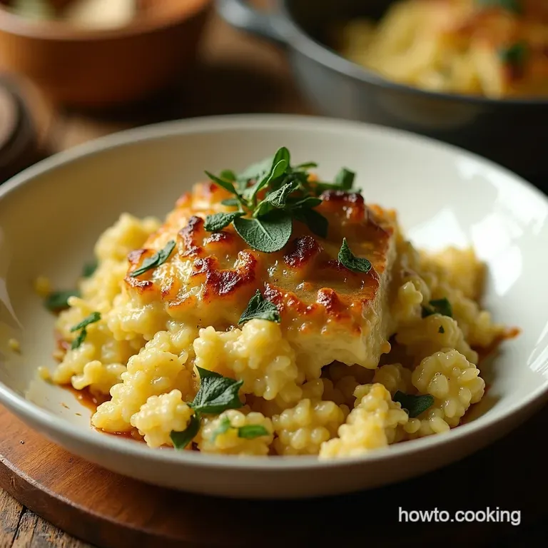 Creamy Cabbage Colcannon with Crispy Sage Brown Butter presentation