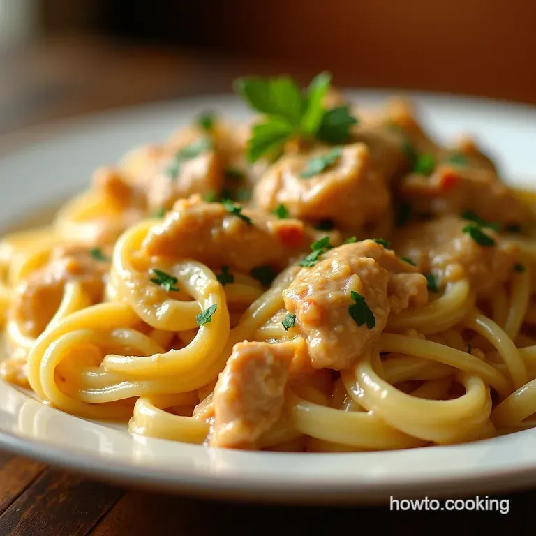 Bayou Bliss the Ultimate Creamy Cajun Chicken Pasta presentation