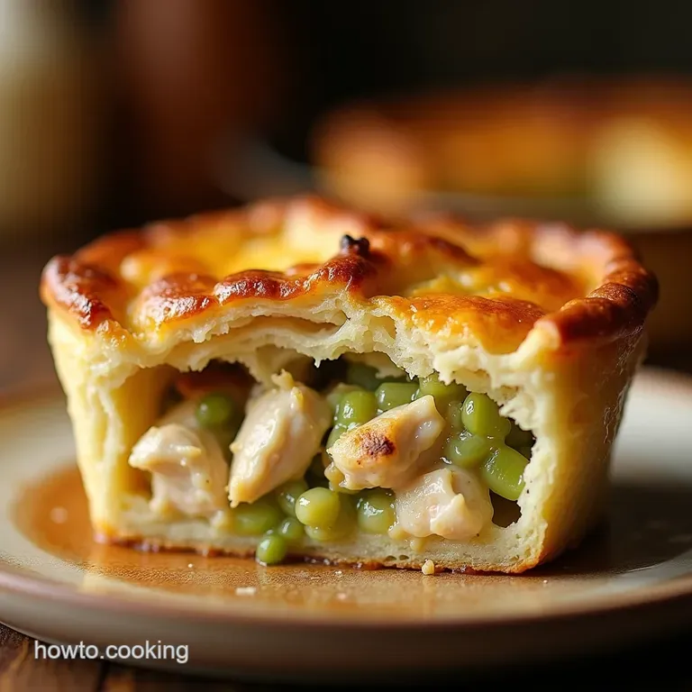 The Ultimate Homely Chicken and Leek Pie Creamy Filling Flaky Crust presentation