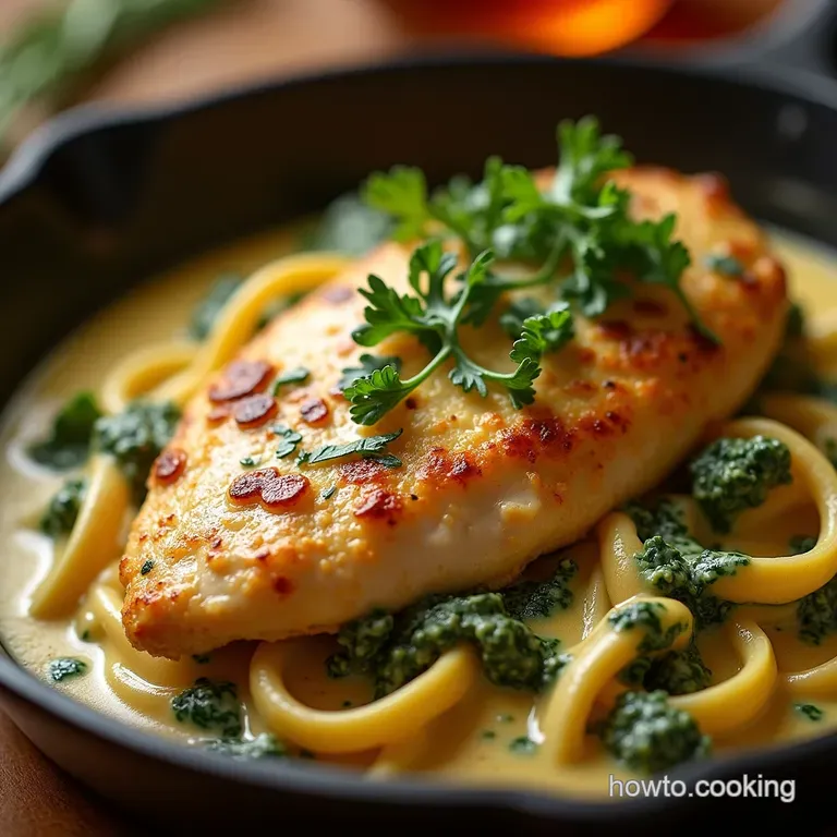 Velvet Vibrant the Ultimate Creamy Chicken Florentine presentation