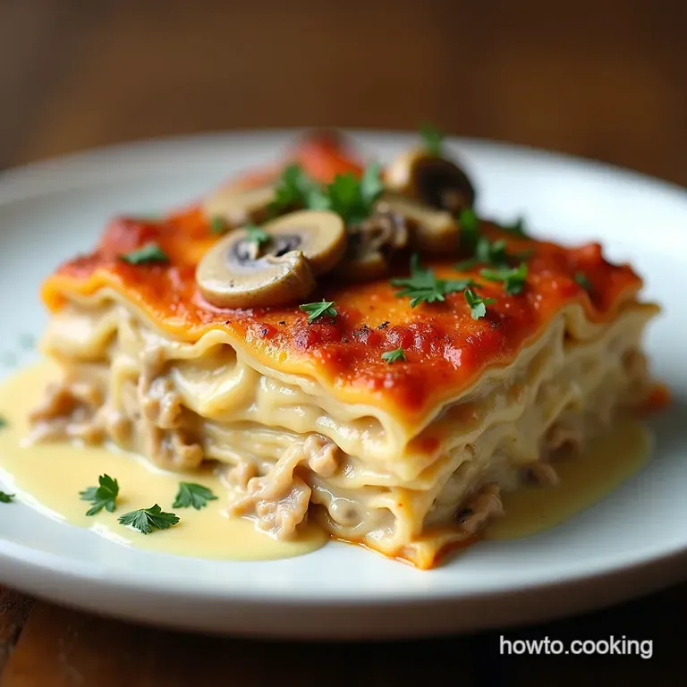 The Ultimate Creamy Chicken Mushroom Lasagna with Béchamel