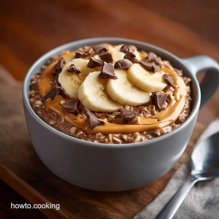 The Morning Marvel Ultimate Chocolate Peanut Butter Overnight Oats presentation
