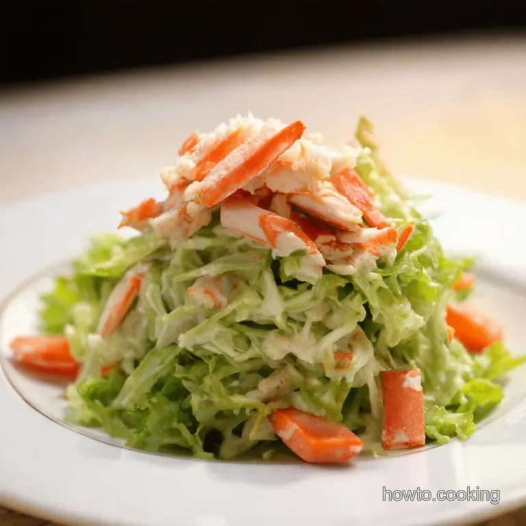 Creamy Crunchy Kani Salad the Ultimate Crab Stick Delight presentation
