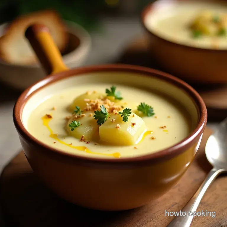 Creamy Dreamy Potato Leek Soup presentation