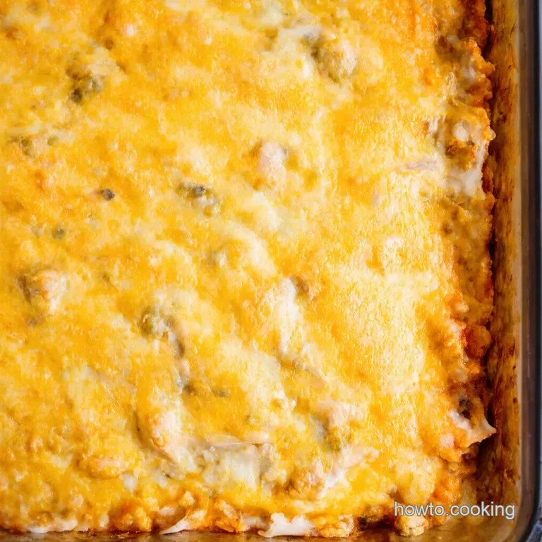 Creamy Dreamy White Chicken Enchilada Casserole