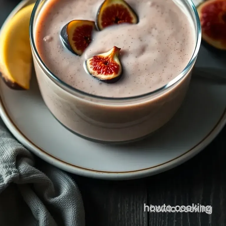 Creamy Fig & Banana Smoothie Delight presentation