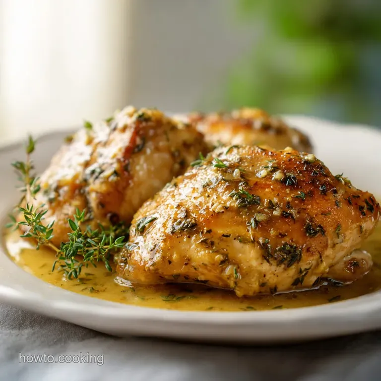 Creamy garlic chicken plated beautifully with wilted spinach; glistening sauce drizzled. A comforting, inviting dish.