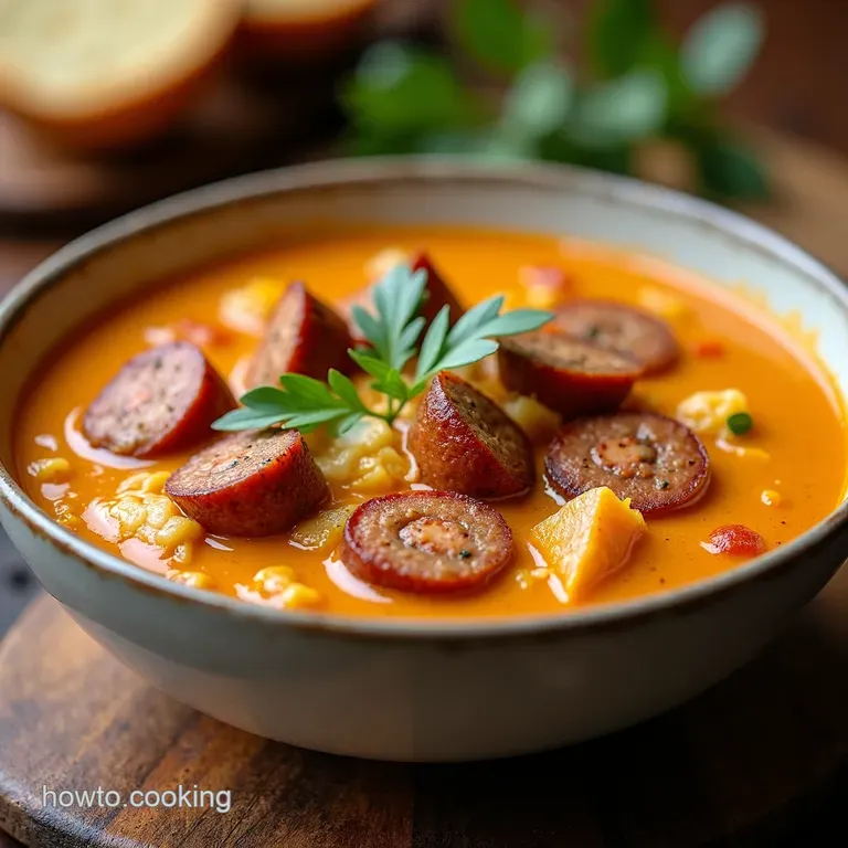 Hearty Tuscan Sunset Creamy Parmesan Italian Sausage Soup