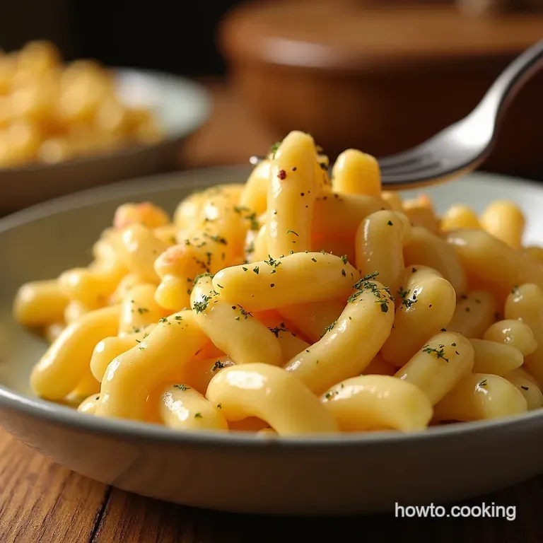 Creamy Organic Mac Cheese presentation