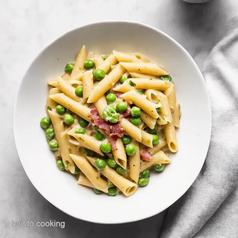 Creamy Pasta e Piselli Italian Pea Pancetta Pasta