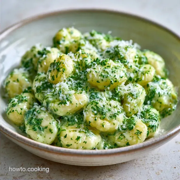 Pan-Seared Creamy Pesto Gnocchi