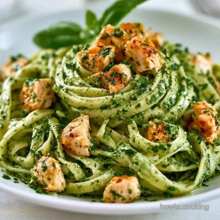 25-Minute Creamy Pesto Pasta with Chicken