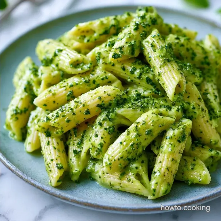 Easy Creamy Pesto Penne: Rich and Herbaceous