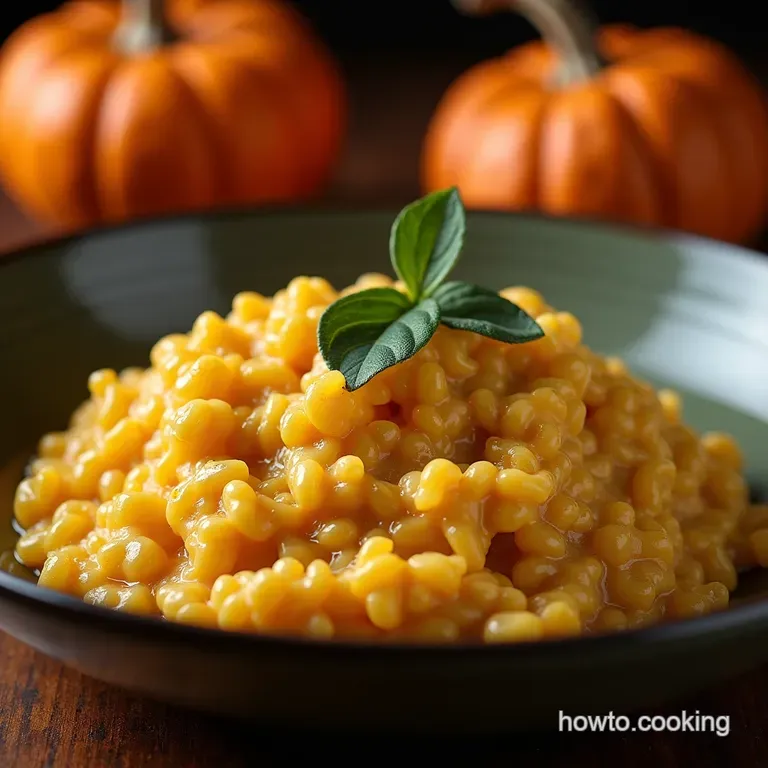 The Velvety Embrace Classic Creamy Pumpkin Risotto with Sage Brown Butter presentation