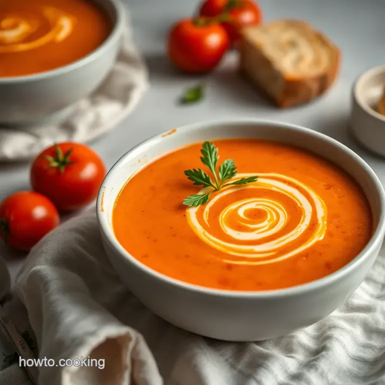 Creamy Roasted Tomato Soup presentation