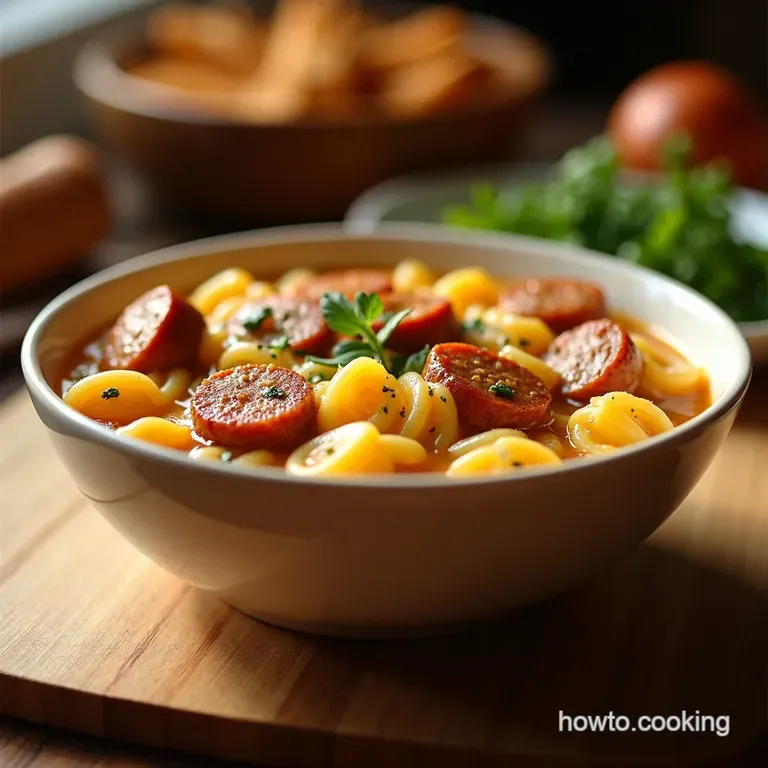 Sunday Dinner Comfort Ultracreamy Parmesan Italian Sausage Ditalini Soup presentation