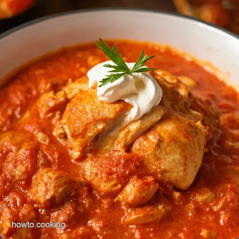 Creamy Tomato Basil Chicken with Parmesan Polenta presentation