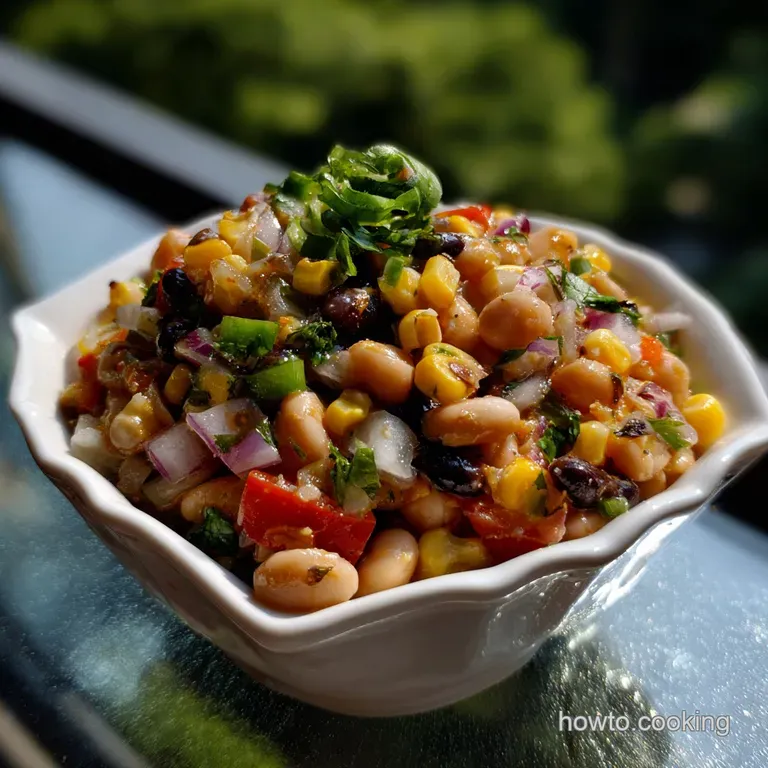 Easy Cowboy Caviar: Crisp Salad Recipe presentation