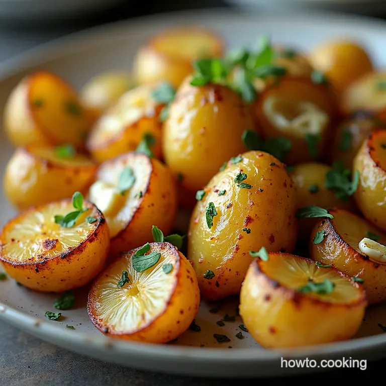 SunKissed Crispy Greek Feta Roast Potatoes with Lemon and Oregano