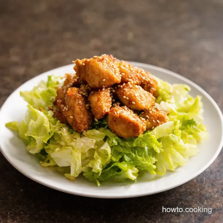 Crispy Sesame Chicken Cabbage Salad Your Weeknight Winner presentation