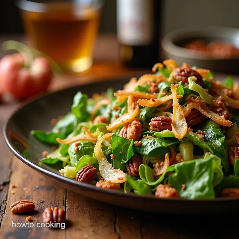 The Great Autumn Crunch Crispy Shaved Brussels Sprout Salad presentation
