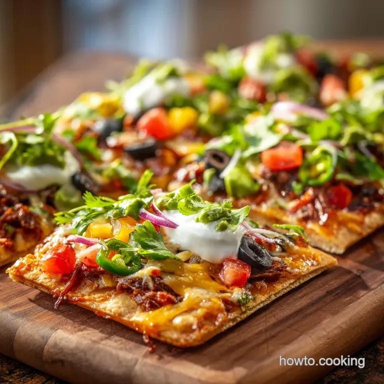 Fiesta Flatbreads Crispy Taco Pizza Appetizers presentation