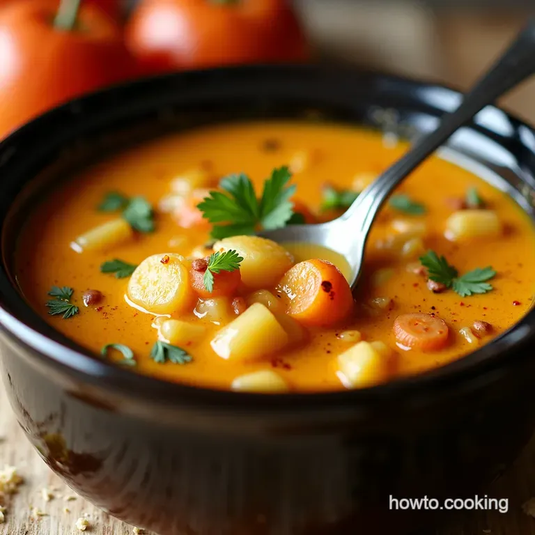 Crock Pot Crack Potato Soup presentation