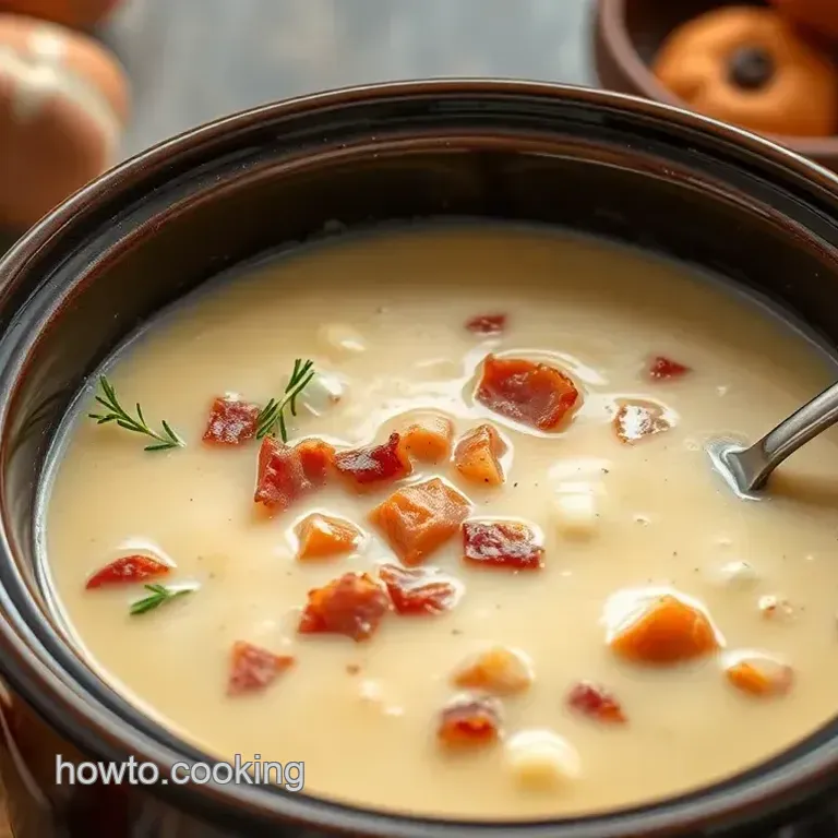Crock Pot Potato Soup with Creamy Bacon