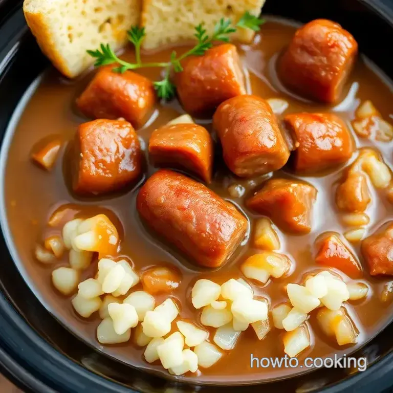 Crockpot Brown Gravy Smoked Sausage Recipe