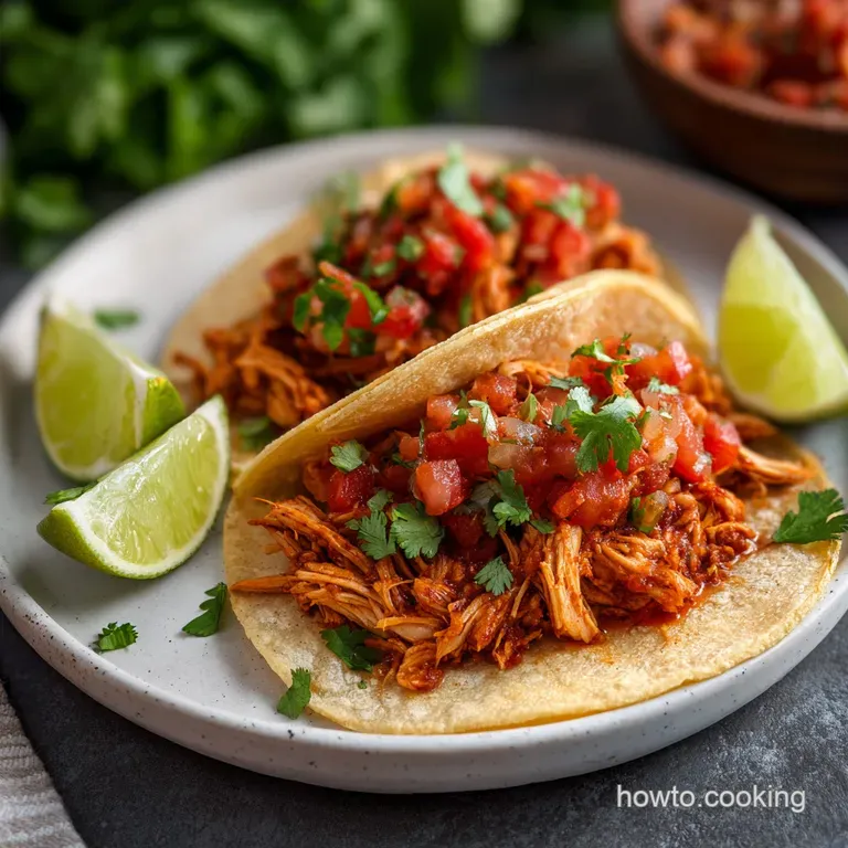 A colorful spread of soft tacos on a ceramic plate with bowls of fresh salsa and creamy white lime crema.