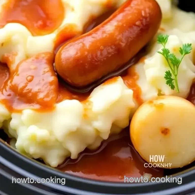 Savoring Comfort: Crockpot Sausages & Creamy Mashed Potatoes presentation