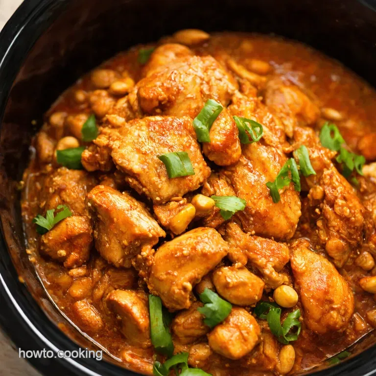 Crockpot Thai Peanut Chicken Effortless Weeknight Winner presentation