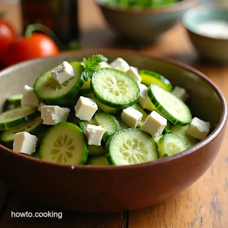 Cucumber Dill Cottage Cheese Salad Summer in a Bowl presentation