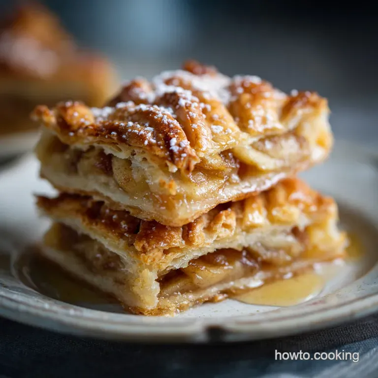 Danish Pastry Apple Pie Bars with Quick Flaky Dough presentation