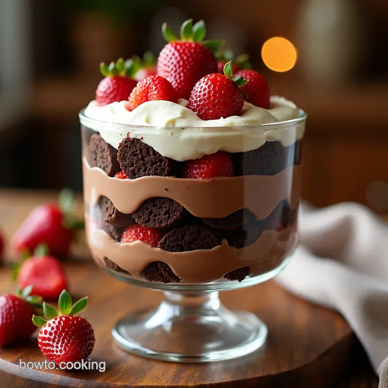 Death by Chocolate Brownie Trifle a Showstopper Dessert presentation