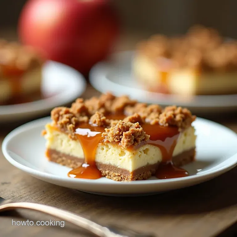 Decadent Caramel Apple Crumble Cheesecake Bars