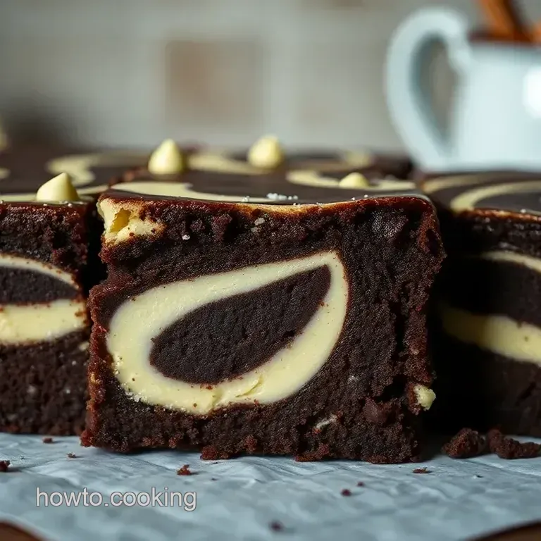 Decadent Chocolate and White Chocolate Swirl Brownies