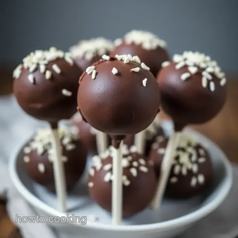 Decadent Chocolate Cake Pops: Bite-Sized Bliss presentation