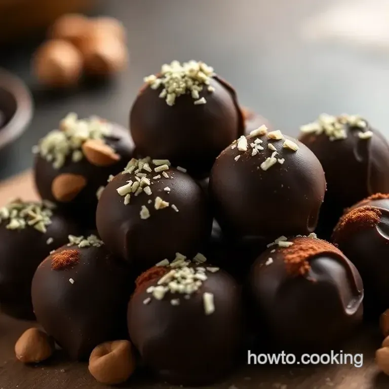Decadent Chocolate Truffles with Sea Salt and Hazelnuts