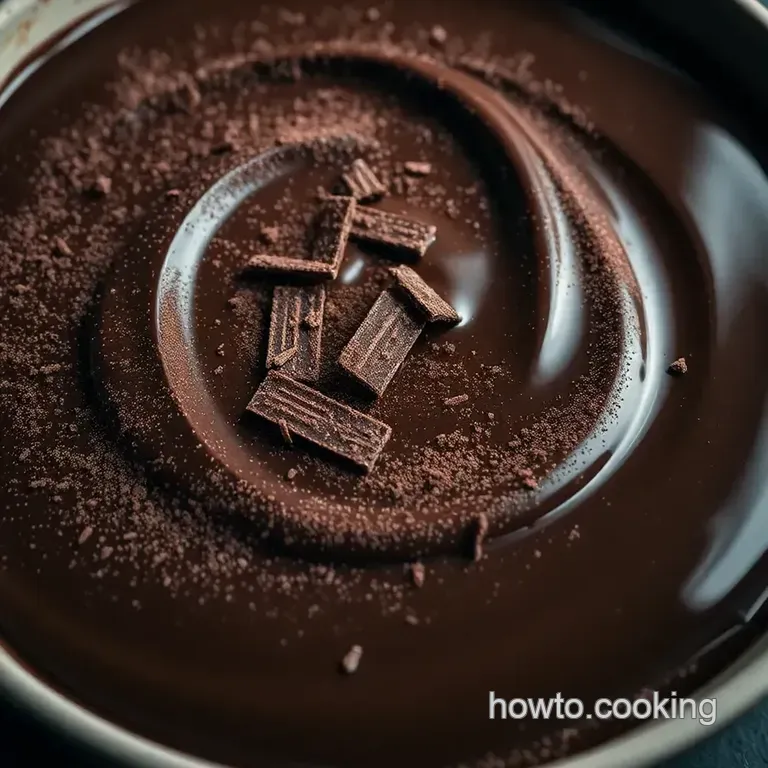 Decadent Double Chocolate Ganache presentation