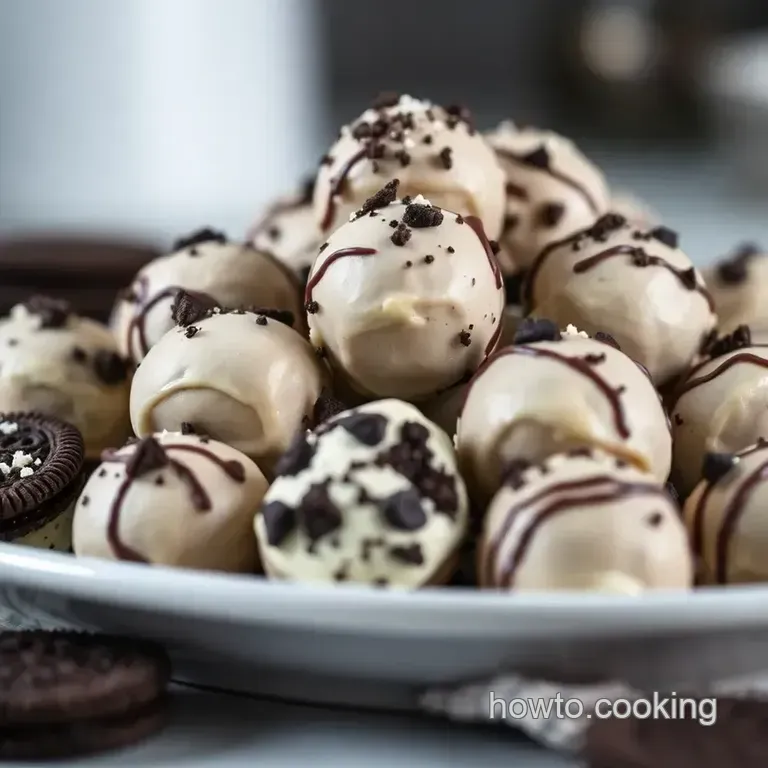 Decadent Oreo Cream Cheese Balls presentation