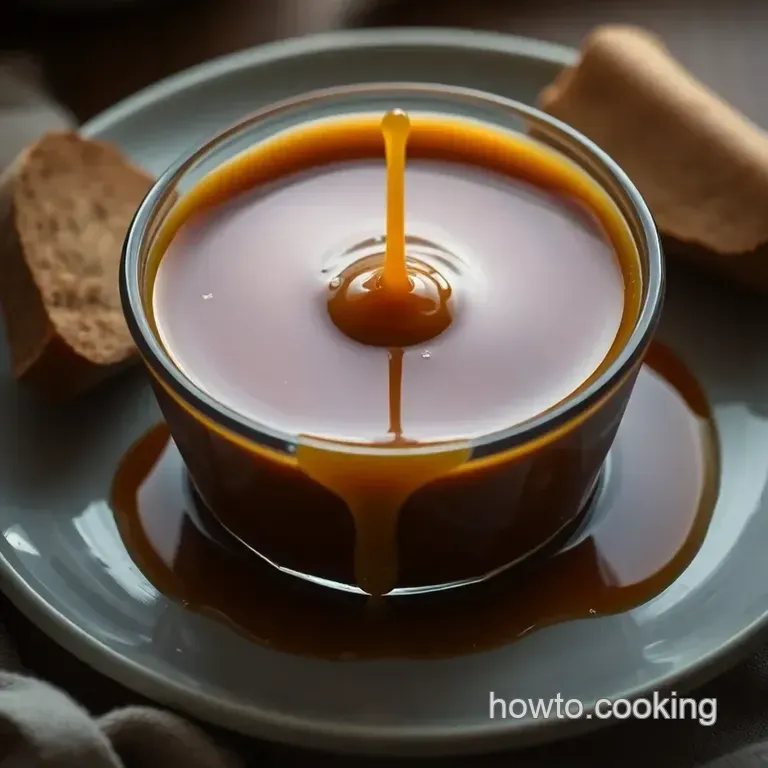 Decadent Salted Caramel Sauce presentation
