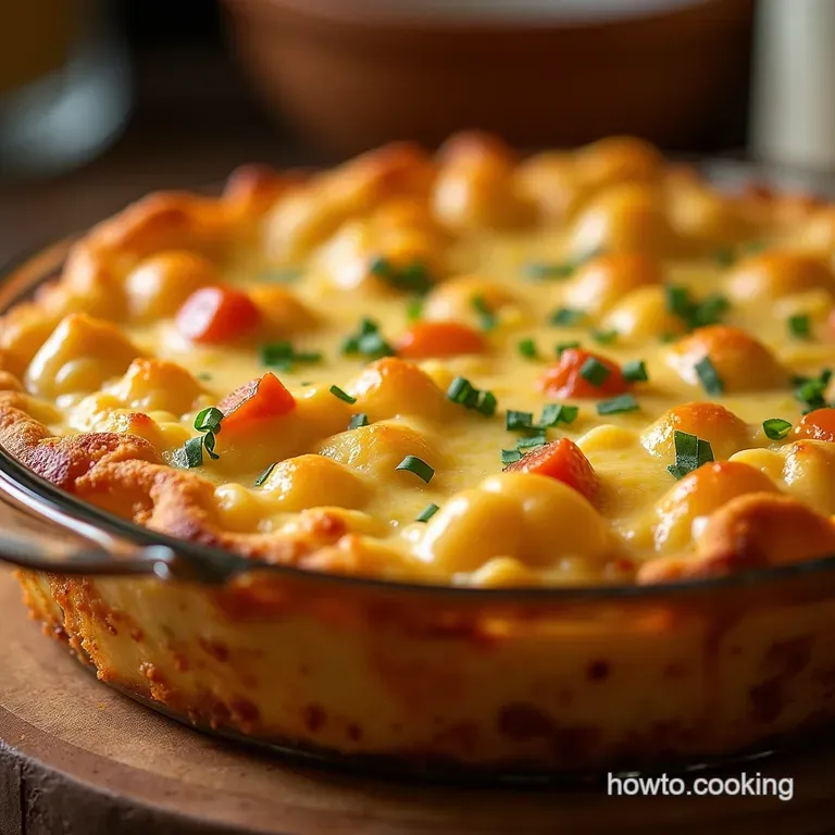 The Ultimate Comfort Bake Deepdish Mac Cheese Pizza presentation