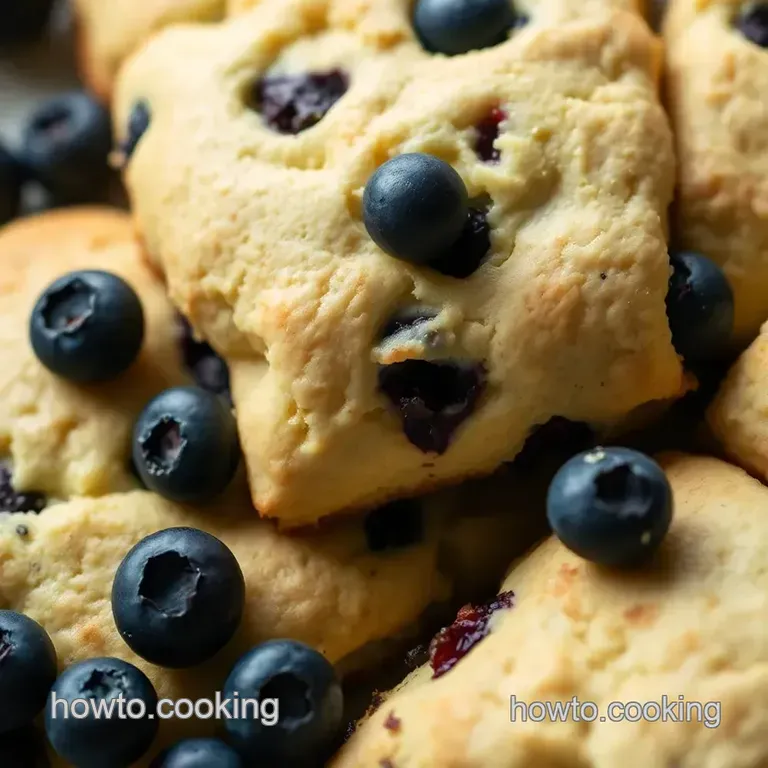 Delicious Blueberry Scones with Frozen Blueberries presentation